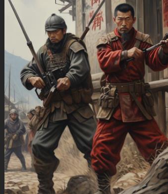 与异端部队交手的匪徒