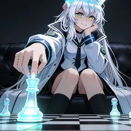 想着什么的奇怪少女