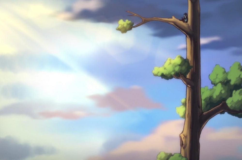 树上有美女哦^_^