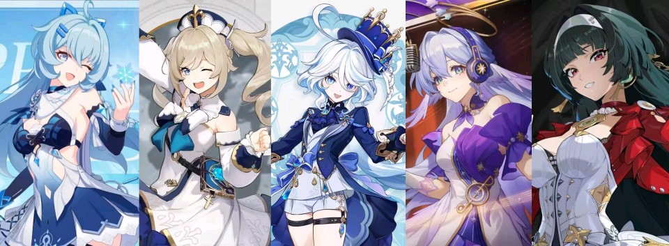 人有五名,声优有三个