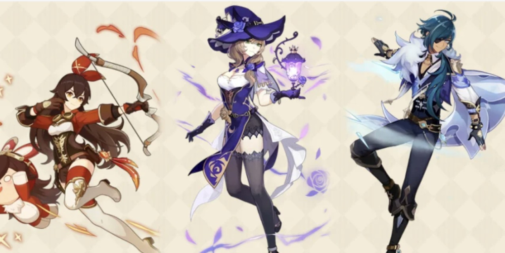 安柏、丽莎、凯亚