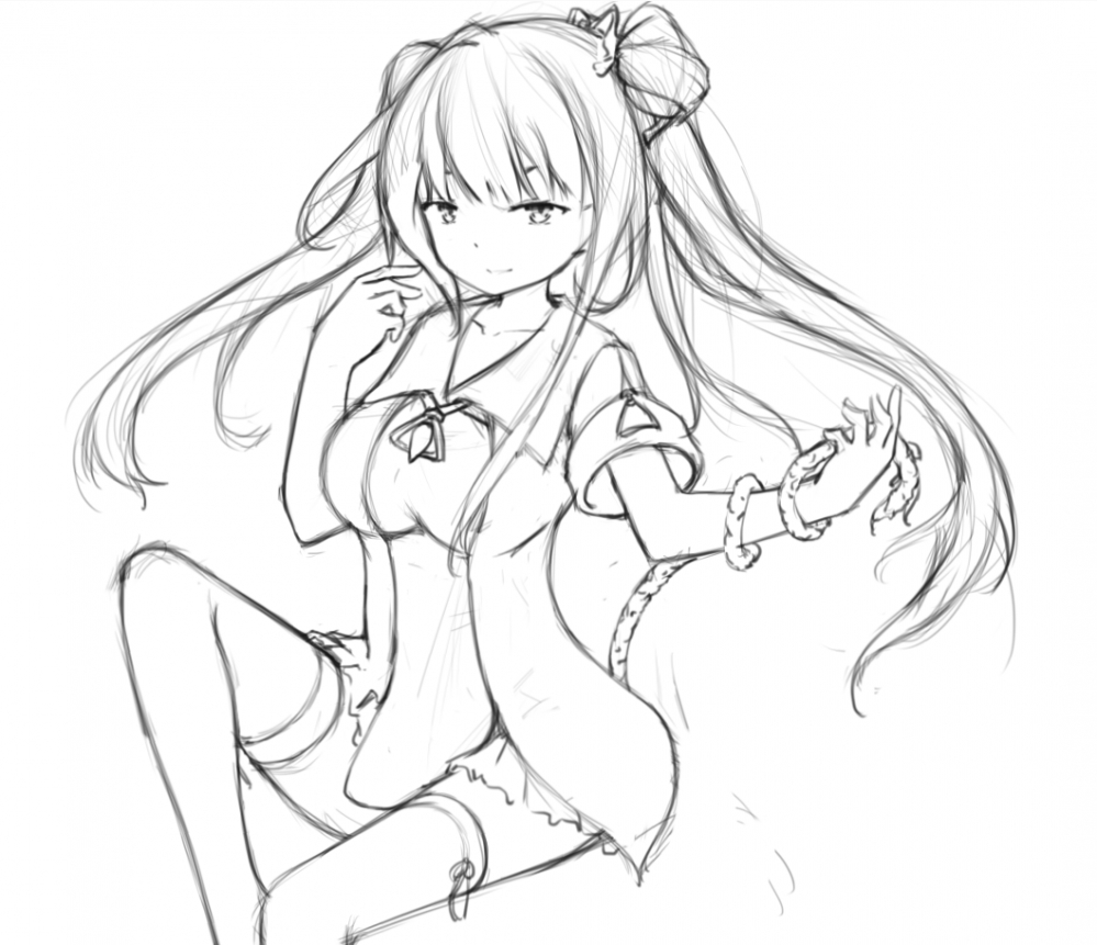 虚之宫莳花-双马尾