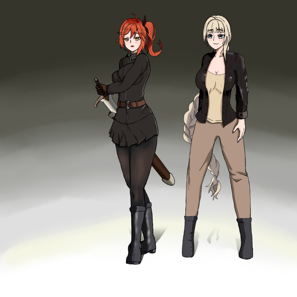 伊莉丝和莎悠的二设图