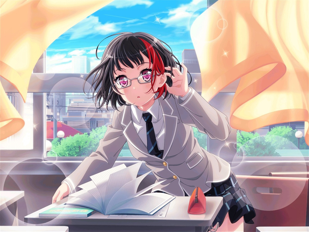 轻度近视的美竹同学