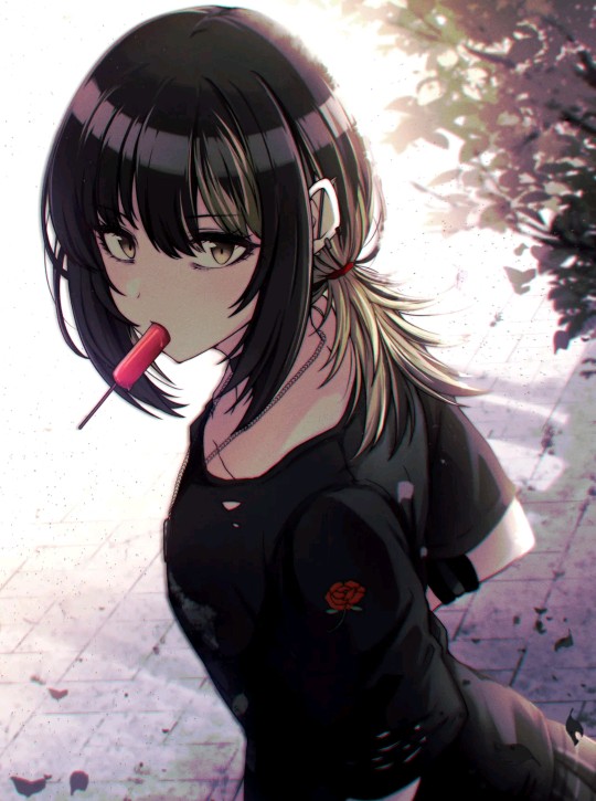 人物外观，染发金挑染