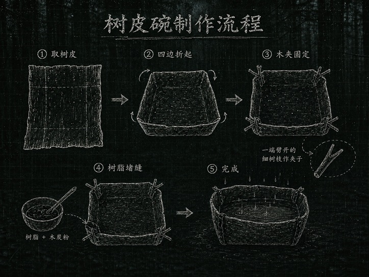 树皮碗(制作流程)