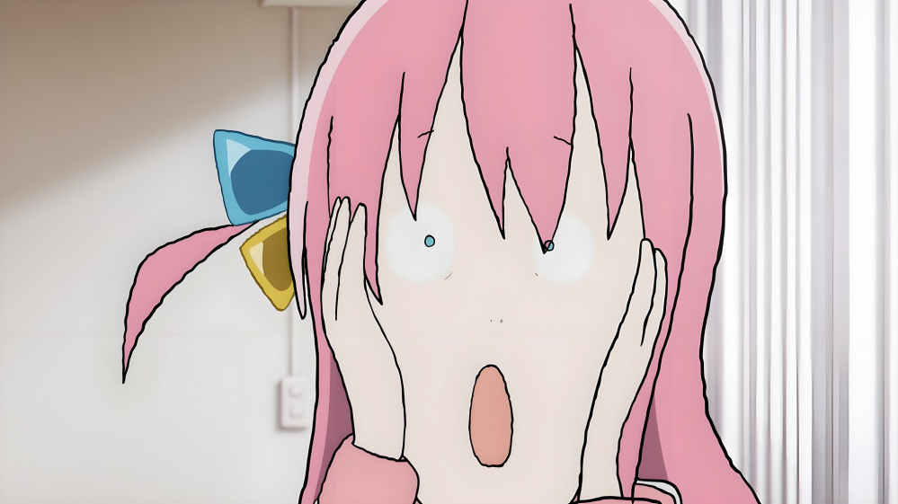 波奇酱此时的表情