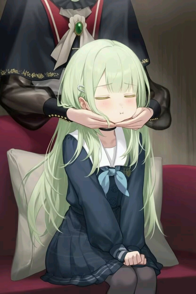 别碰人家脸啦~