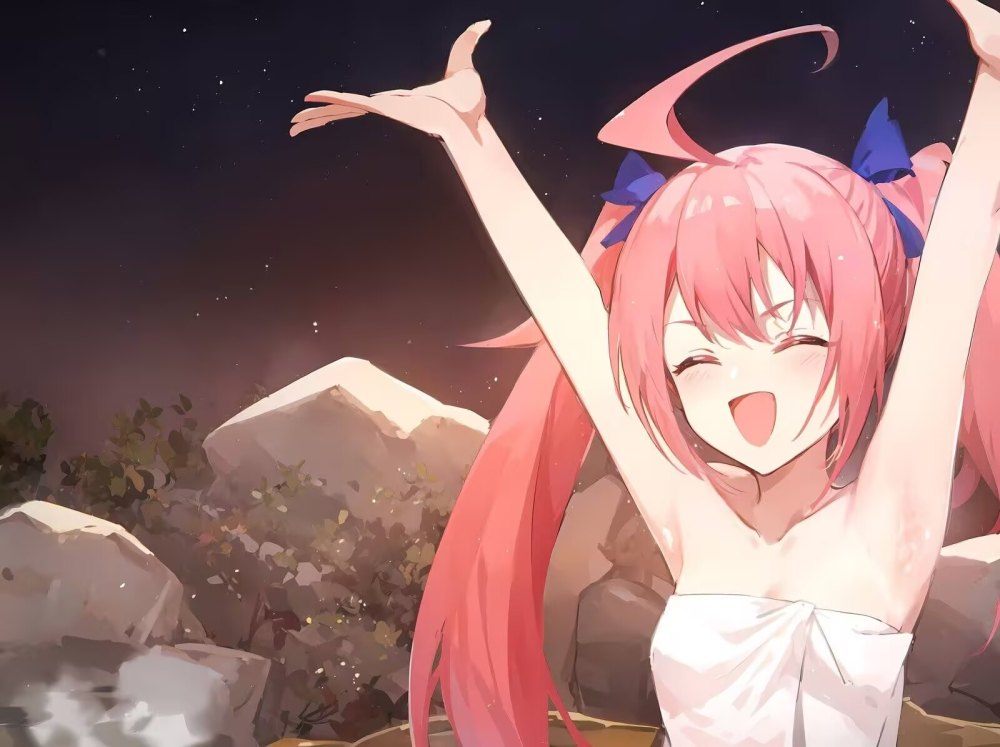 裹着浴巾的米莉姆