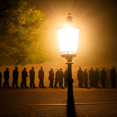 等待车辆的帝国军