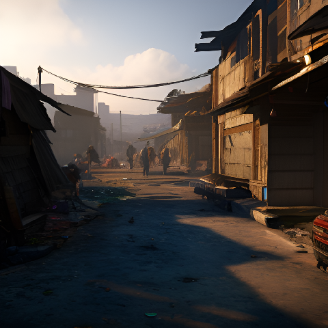 扫荡贫民窟的帝国军