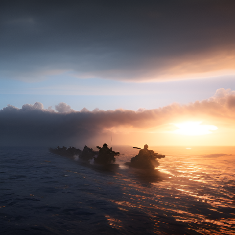 渡海撤退的帝国军