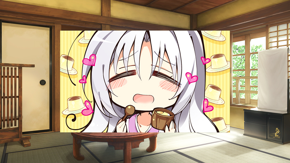 吃了一口布丁之后